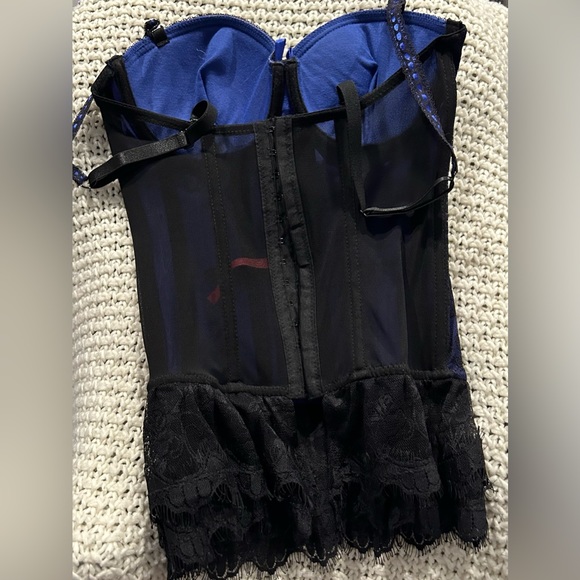 5/25 Sale !!Blue and black Cindie's sexy corset top - Picture 2 of 3